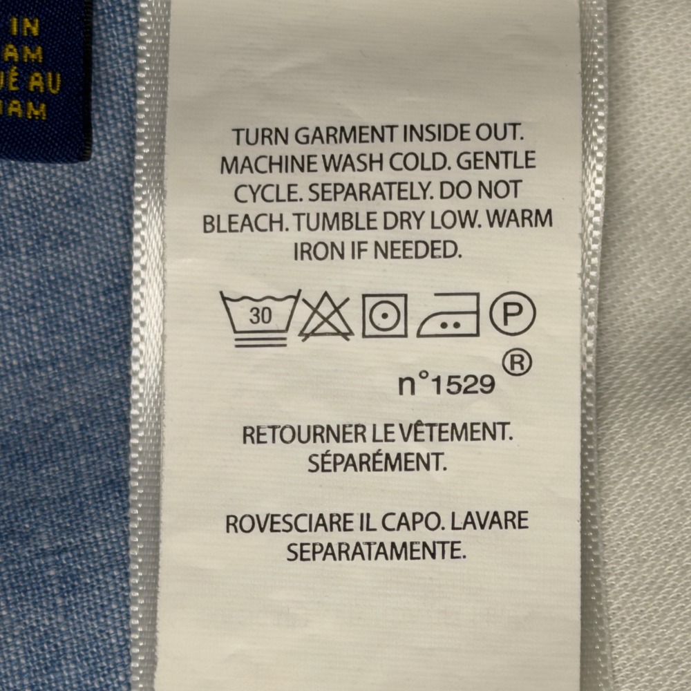 Polo Ralph Lauren Mens 42T Western Embroidered Chambray Shorts Blue Flag Skull - Picture 10 of 11